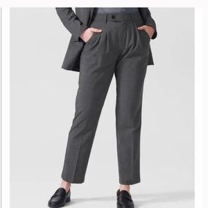 universal standard silvia wool trousers castle rock 6 gray dress pants wool